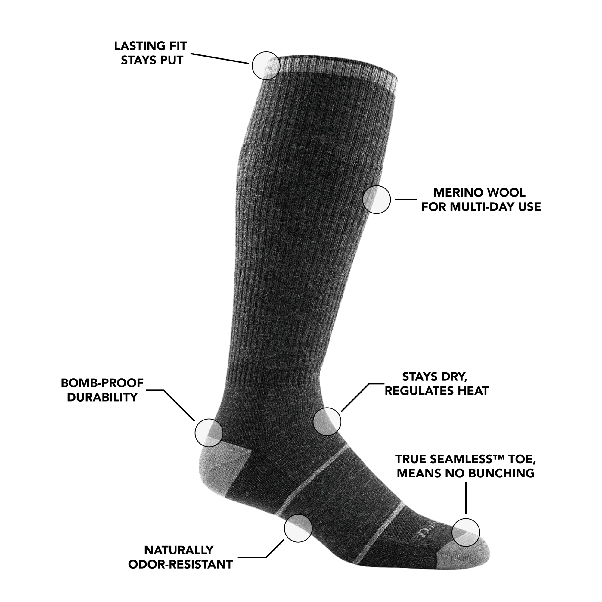 Men's Paul Bunyan Over-the-Calf Midweight Work Socks - Image 4
