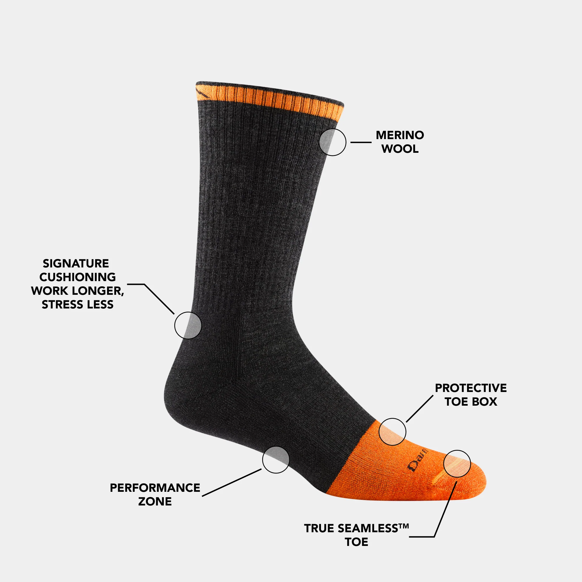Men's Steely Boot Midweight Work Socks - Image 8
