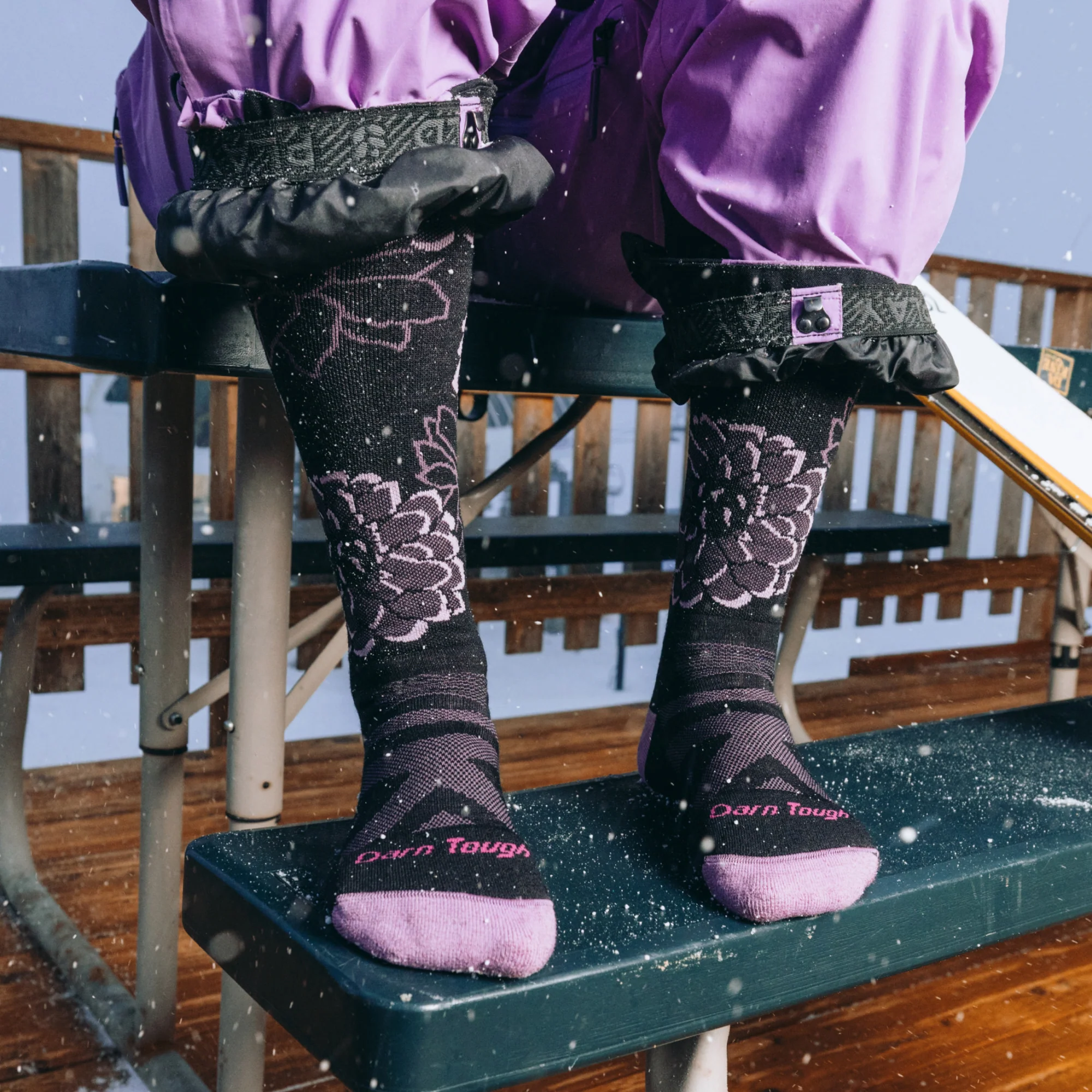 Women's Dahlia Over-the-Calf Midweight Ski & Snowboard Socks - Image 3