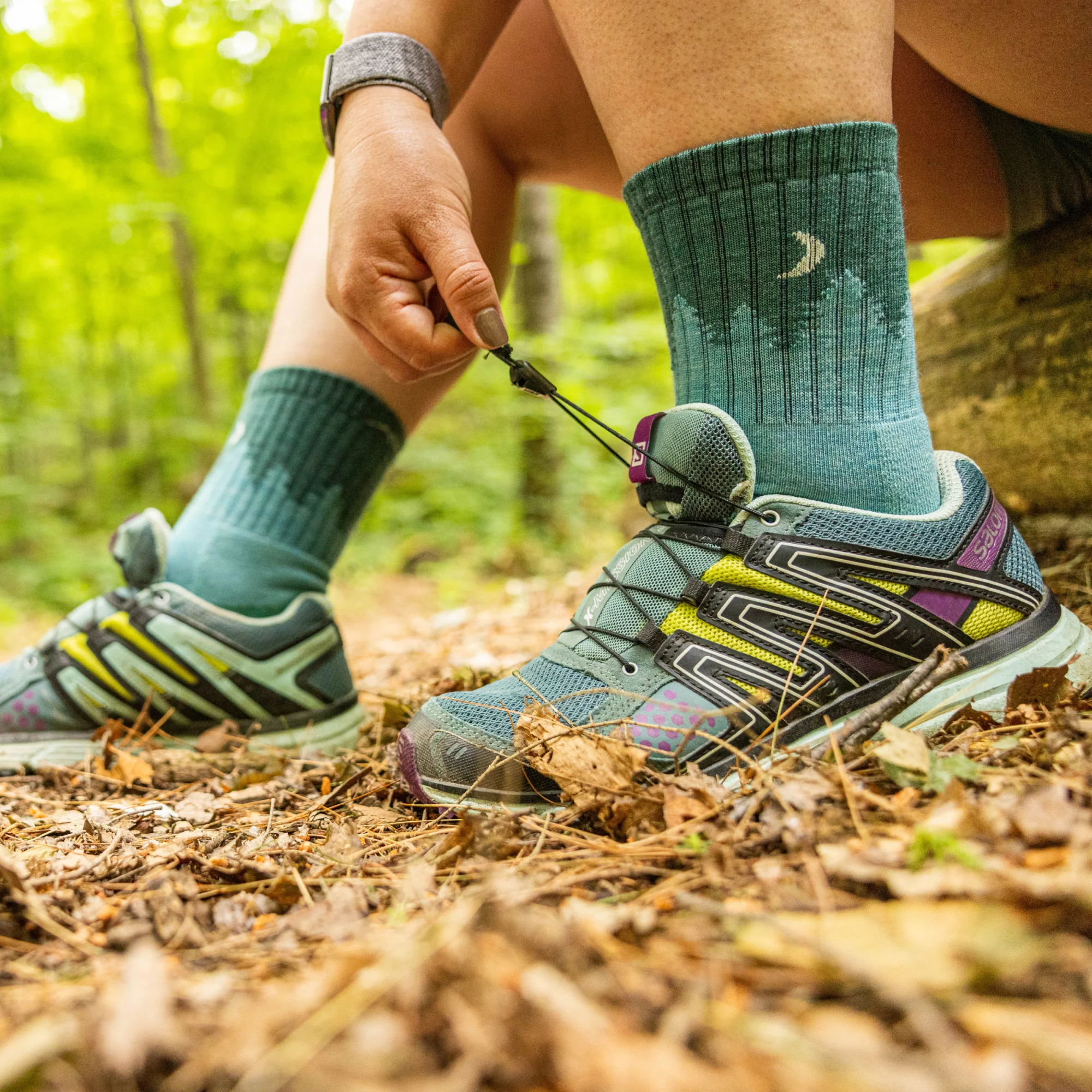 Women's Treeline Micro Crew Midweight Hiking Socks - Image 16